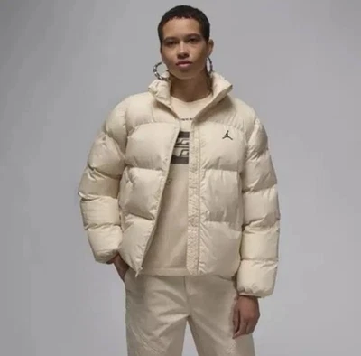 NEW Nike Jordan Puffer Jacket Cream Beige Women’s Size Medium FZ4527-203 Jordan - Image 1 of 4