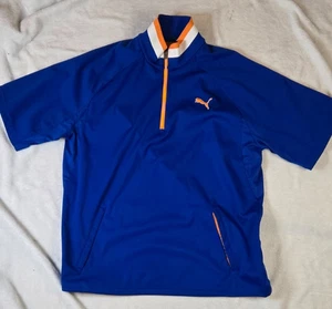 PUMA Sport Lifestyle Golf Jacket SS Shirt Men Large Waterproof Blue Stormcell - Picture 1 of 5