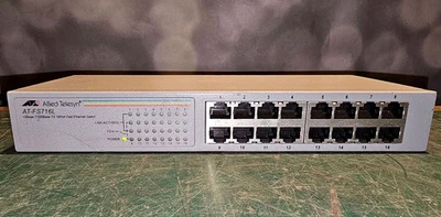 Switch Rápido Ethernet 16 Portas - Allied Telesyn AT-FS716L, 10Base-T/100Base-TX - Imagem 1 de 4