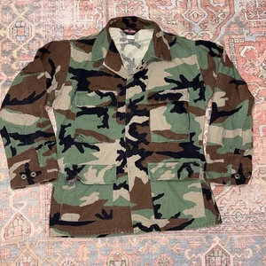 Tru-Spec BDU Jacket Mens Small Short Military Wood Land Camouflage Field Ripstop - Picture 1 of 8