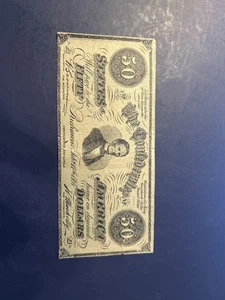 MINT Confederate States of America 1864 $50 Fifty Dollar Bill T66 Richmond Note - Picture 1 of 2