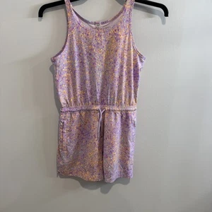 Athleta Girl Play More Romper Drawstring pink medium 8-10 Athletic Summer - Picture 1 of 6