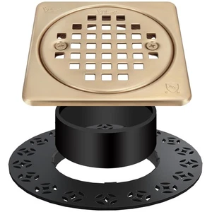 Nuevo Kit de Rejilla de Drenaje de Piso de Ducha de 4 Pulgadas Champagne Bronce - Compatible con Sc... - Imagen 1 de 6