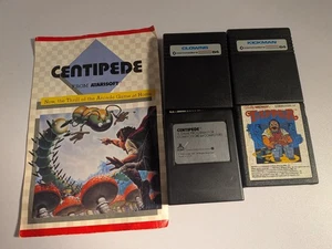 Commodore 64 Game Carts. Tapper, Centipede W Manual, Clowns, & Kickman. Tested - Picture 1 of 6