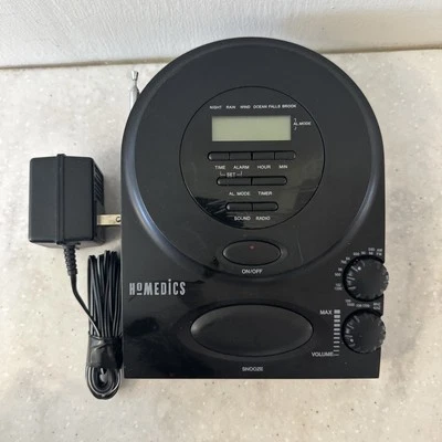 HoMedics SS-400B Sound Spa Clock Radio – Alarm – Ocean Nature Sounds – Tested VG - Image 1 of 4