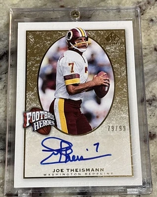 2007 Upper Deck SP Chirography Joe Theisman Auto No. FH-JT  #’D 79/99 - Image 1 of 2