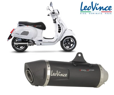 Scarico Leovince NERO INOX Racing VESPA GTS 300 HPE/SUPER/SEI GIORNI 2019 2020 - Immagine 1 di 4