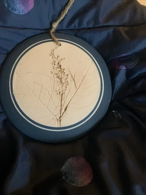 Круг керамика цветочный оттиск Trivet настенное искусство - Изображение 1 из 2