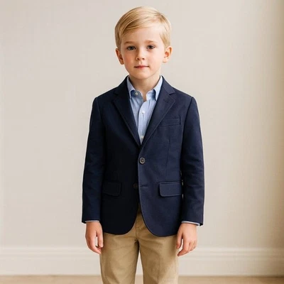 JCREW Chicos Thompson Traje Chaqueta Blazer Chino Azul Marino 8 Vacaciones Evento Formal Preppy Foto 1 de 4