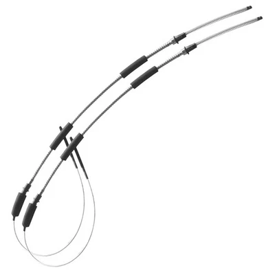 1956-1962 Chevrolet C1 Corvette Rear Parking Brake Cable Pair Set Kit OE Steel - Image 1 of 4