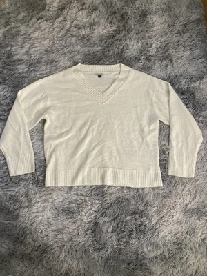 American Eagle Off White Ivory V Neck Sweater Size XL Soft Stretch - Изображение 1 из 4