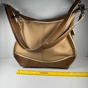 Retro 70s Looking Tignanello Tan/Brown Adjustable Crossbody/Shoulder Bag - Picture 1 of 9