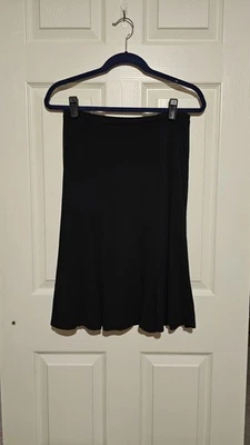 Vintage Casual Corner Annex Black A-Line Skirt W/ Ruffle Sz M - Image 1 of 3