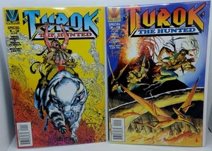 RARE! LOW PRINT SET Vintage Turok the Hunted #1 & #2 (Valiant, 1996) 1st Edition - Picture 1 of 17