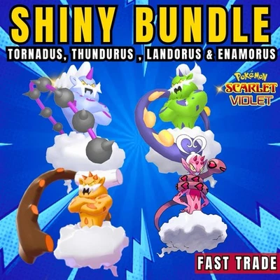 SHINY TORNADUS + THUNDURUS + LANDORUS + ENAMORUS ✨ Pokemon SCARLET & VIOLET ✨ - Image 1 of 4