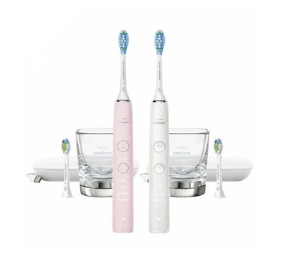 Cepillos de dientes Philips Sonicare Diamond Clean blanco y rosa HX 9904/73 NUEVOS CON EXTRAS Foto 1 de 2