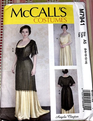 McCalls Victorian Pattern 7941 Dress Titanic Costume Size 6 8 10 12 14  UNCUT - Image 1 of 2