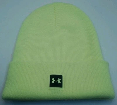 Adult Unisex Under Armour Beanie/Winter Hat NWOT Cap Pitch Soft Yellow - Image 1 of 4