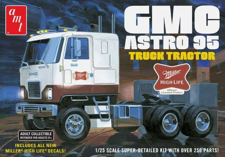 Camión AMT, GMC Astro 95 6x4 - MILLER BEER para montar y pintar, 1/25, AMT1230/06 Foto 1 de 1