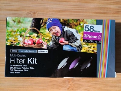 Vivitar 58mm UV, Circular Polarizer, and FLD 3-piece Filter Kit - Image 1 of 4