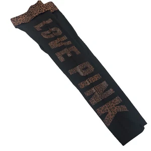Leggings Victoria's Secret grandi LOVE ROSA leopardati pieghevoli vita alta usati in ottime condizioni - Foto 1 di 8