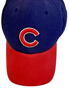 Chicago Cubs cap one size fits all blue and red Twins Enterprise hat IL Illinois - Picture 1 of 1