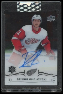 2018-19 Upper Deck Clear Cut #CCR-DC Dennis Cholowski Base Rookie Autographs - Image 1 of 2