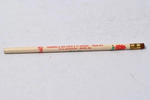 Cummins and Son Radio & TV Service Neosho Missouri Merry Christmas Wooden Pencil - Picture 1 of 8