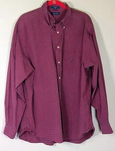 Nautica  Men’s  Size XL Long Sleeve Plaid 100% Cotton Button Down   - Picture 1 of 4