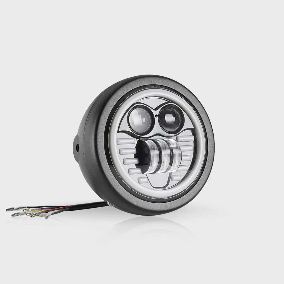 1PCS 5.75-Inch Led Headlights With Drl Turn Signal For Classic Motorcycle - Image 1 of 4