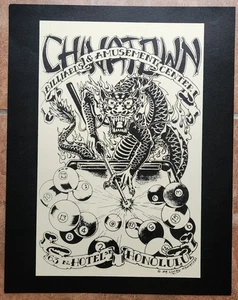 tatuaggio drago mike rollo malone anni 80 vintage honolulu mr. flash card stampa 11x14 - Foto 1 di 1