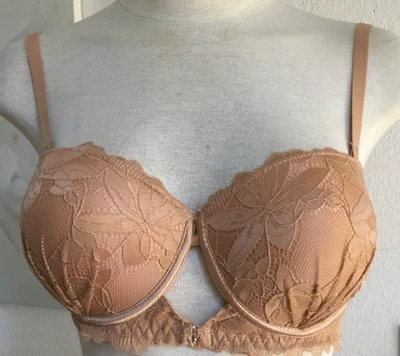 Sujetadores push up de encaje floral BELLA lencería íntima sujetador acolchado bronceado 36C Foto 1 de 4