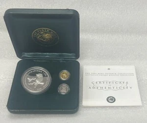 Australia: 2003 $5 1/20oz Gold, 1/20oz Platinum. 1oz silver proof set, cased. - Picture 1 of 1