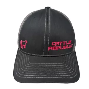Cattle Republic Snapback Trucker Hat Black OS Adjustable Mesh Back Richardson - Picture 1 of 9