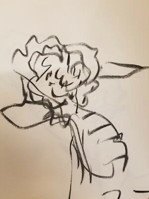 ХОСЕ ТРУХИЛЬО — оригинальный угольный бумажный эскизный рисунок, 9X12 дюймов, ДЕКОР, ботанический, НОВЫЙ - Изображение 1 из 4