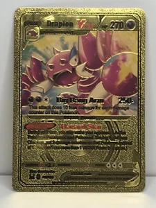 Carta Pokemon Drapion VSTAR lamina oro fan art display card HP270 - Foto 1 di 2
