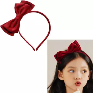 Velvet Red Bow Headband for Girls Bowknot Headbands Bow Head Bands Christmas ... - Picture 1 of 8