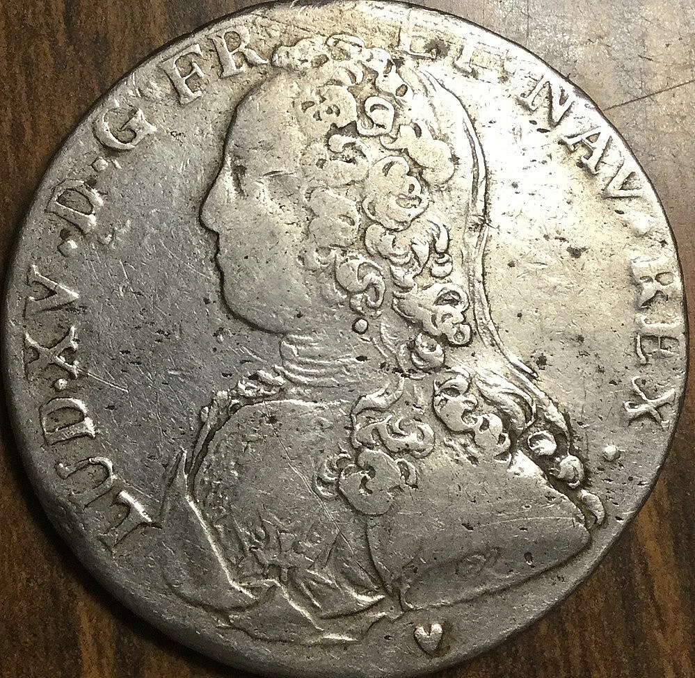 1731年 フランス 1/2エキュ銀貨 1731年 フランス 1/2エキュ銀貨