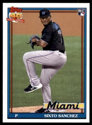 2021 Topps Archives 1991 Sixto Sanchez Rookie Miami Marlins #188 - Image 1 of 2