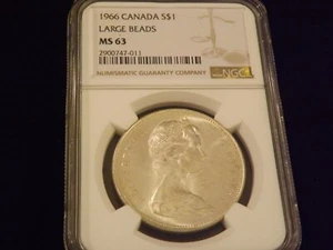 1966  $1                 Canada             NGC    MS 63 - Picture 1 of 2