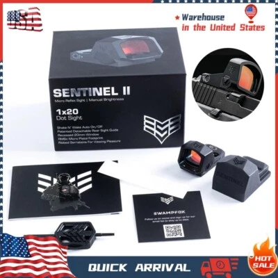 Swampfox Sentinel II Micro Red/Green Dot Sight 3MOA For RMSc Footprint