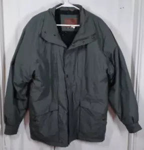 Royal Robbins Men's Chore Coat Sz M Lined Wool Blend Heavyduty Cinch Green 0310 - Picture 1 of 20