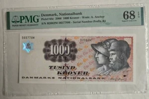 PMG 68 Denmark 2006 Baknote 100 Kronei P- 64c - Picture 1 of 2