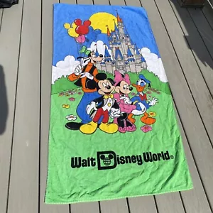 Vintage Walt Disney World Strandtuch Mickey Minnie Goofy Donald 60"" x 30"" schön - Bild 1 von 11