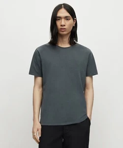 NEW Allsaints Mens T-Shirt Bodega SMALL Graphite blue With Tags - Picture 1 of 7