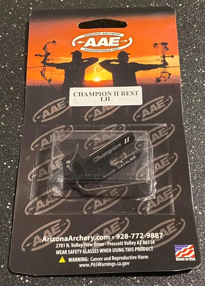 AAE CHAMPION II MAGNETIC ARROW REST - BLACK - LEFT HAND (LH) - Image 1 of 2
