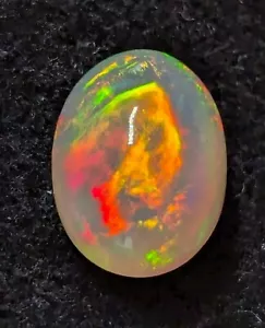 4.1CT Opal Oval Cabochon AAA+ Welo Ethiopian Fire Fits 13x10mm Mounting VIDEO - Picture 1 of 11