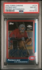 2002 Topps Chrome Patrick Roy 1986 Reprint | Autograph /400 | PSA 8.5