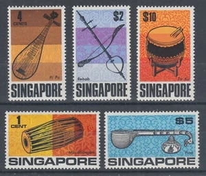 Singapore Sc 107-111 MNH. 1969 Musical Instruments, complete set, fresh, bright - Picture 1 of 1