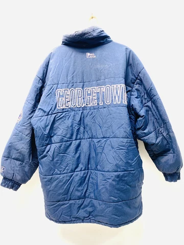 VTG 90s Pro Player Georgetown Hoyas Bulldog Colorblock Winter Coat Jacket Large Cover